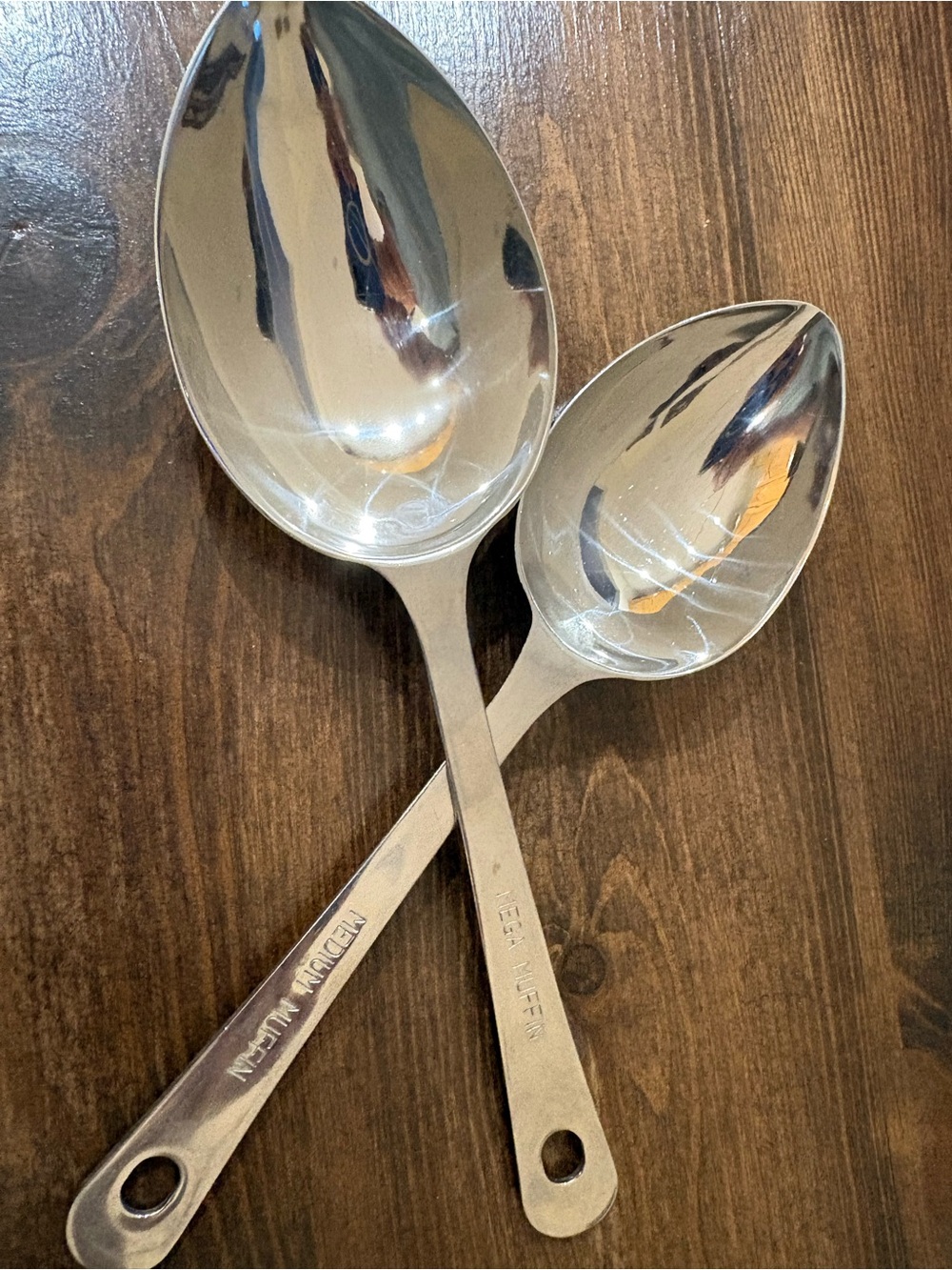 Heavy-Duty Stainless Steel Serving Spoons - 1/4c, 1/2c
